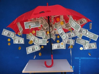 money under umbrella