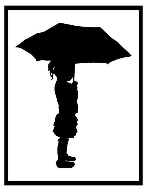 Little Girl in Umbrella