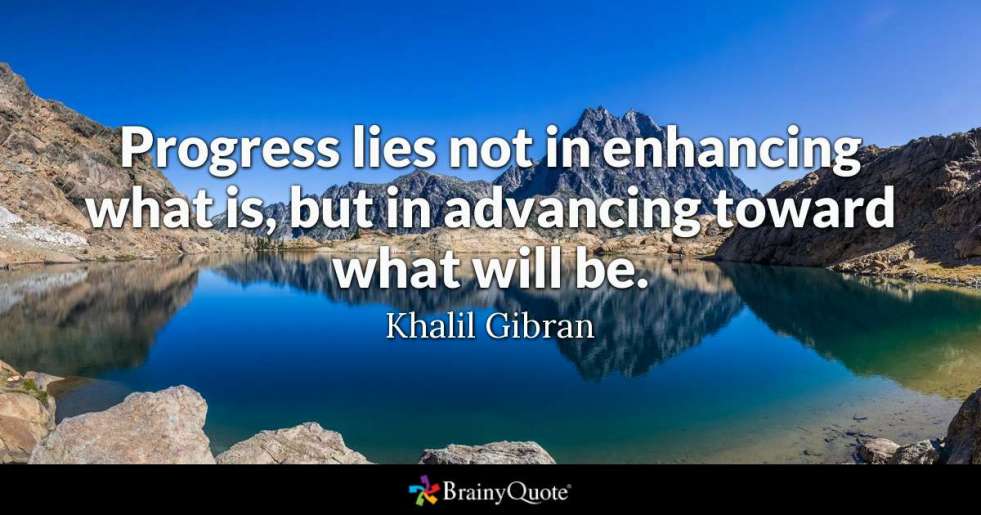 Quote from Brainyquote on progress